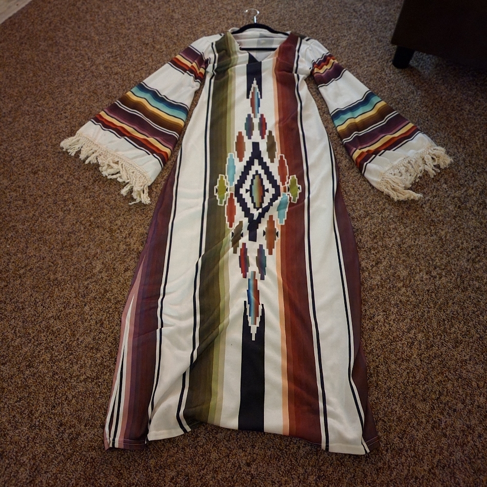 Native American style maxi dress
